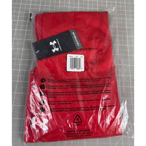 Under Armour Men’s HeatGear Armour Long Sleeve Baselayer Top XXL Red Compression - Picture 3 of 6